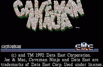 Joe & Mac - Caveman Ninja_Disk1 screen shot title